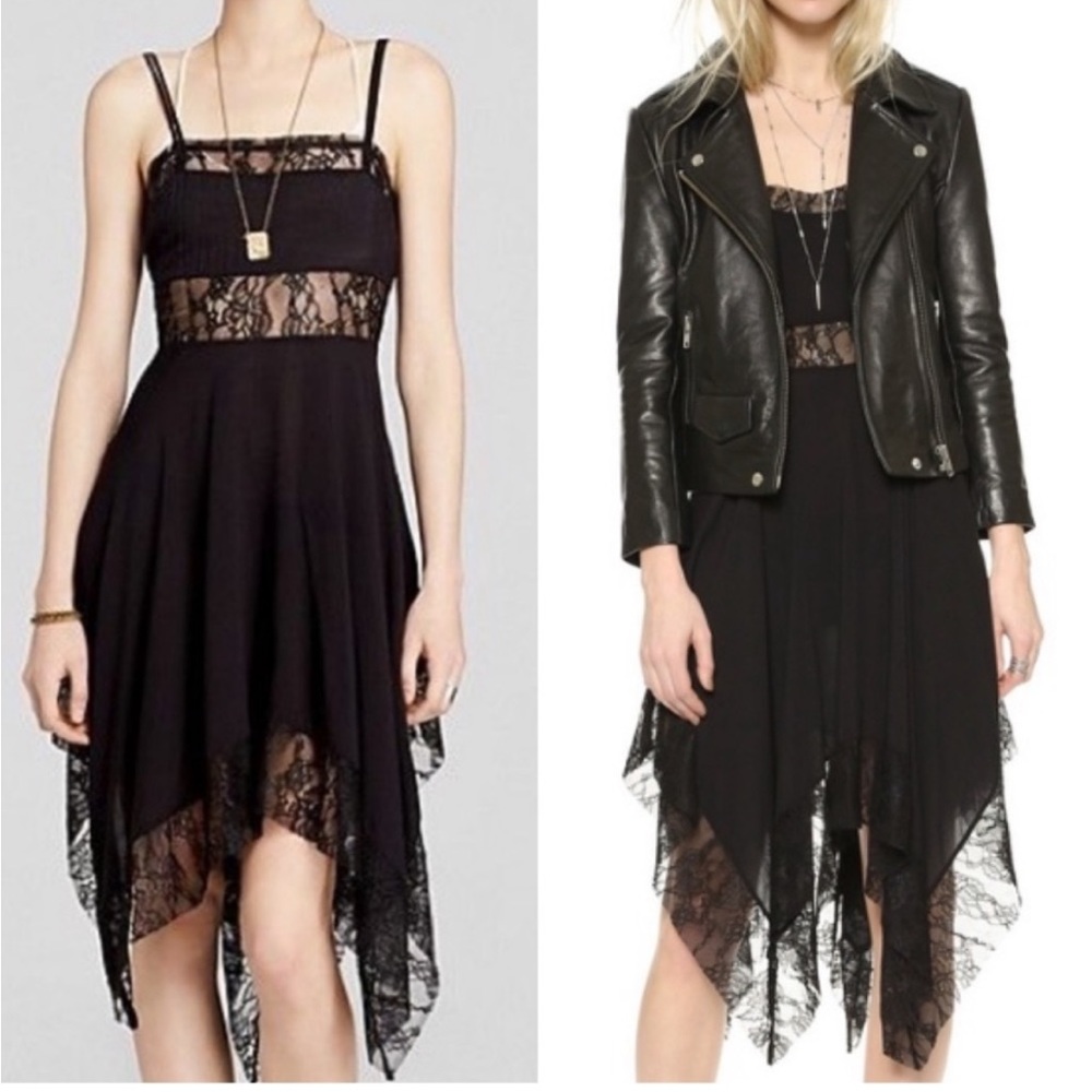 Intimately Free People Dobby Dot Slip Dress, VGUC,
Size M black